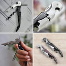 Wine Bottle Cap Opener Corkscrew Stainless Steel Metal With Plastic Handle