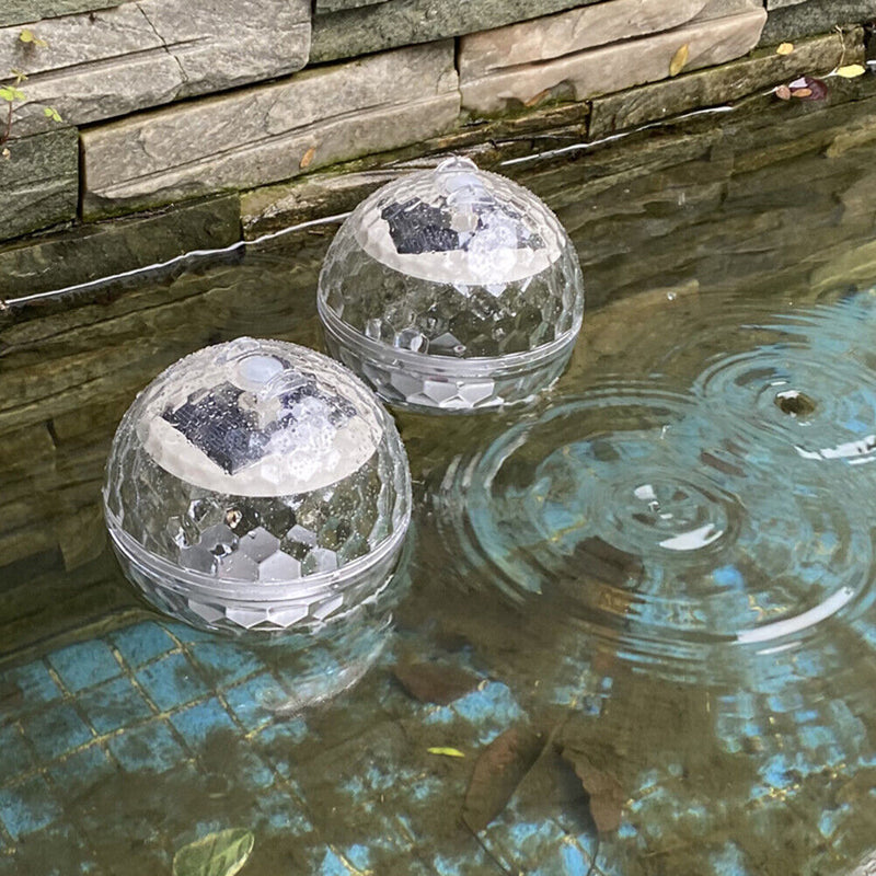 Solar Water Floating Light Magic Ball Waterproof Pool Garden Decor (Warm)