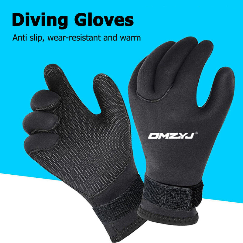 5mm Neoprene Swimming Diving Gloves for Men Snorkeling Winter Gloves (L) Newly