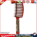 Multifunction Curved Shape Comb Hairdressing Massage Comb Brush (Red) Newly