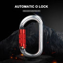25KN O Shape Safety Auto Master Lock Carabiner Outdoor Rock Climbing Buckle