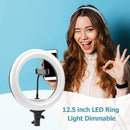 12.5 inch LED Ring Light Dimmable 3200K-5600K for Studio Photo Remote Control