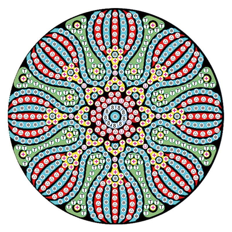 5D DIY Diamond Painting Mandala Wooden Round Coaster Cup Cushion (AA1058-7)
