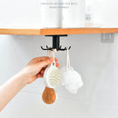 360 Degrees Rotation Hook Household Kitchen Hanging Storage Holders Organizer