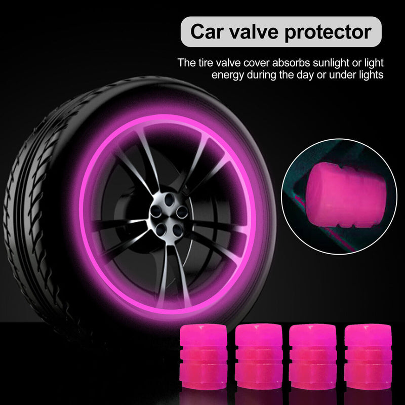 4pcs Tire Valve Caps Illuminated Tire Air Cap Universal Wheel Cover for Bicyc