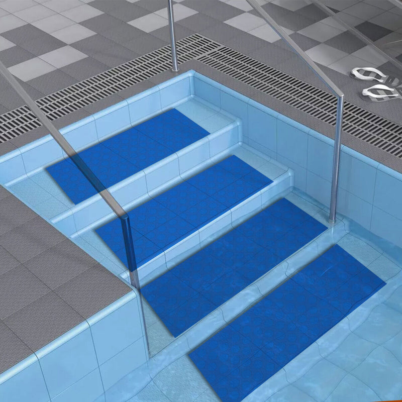 Blue Pool Ladder Mat - Pool Step Pad Wear-resistant & Non-slip Durable Cove