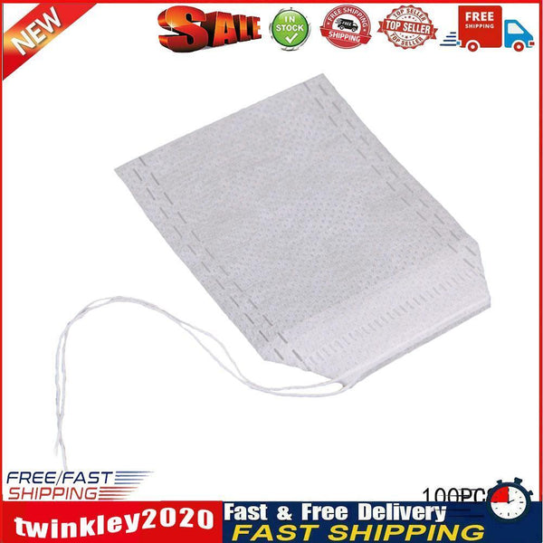 100pcs Empty Teabags String Heat Seal Filter Paper Herb Tea Bag 5.5 x7CM Newly