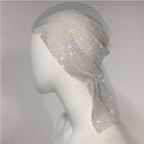 Headband Bandana Fishnet Grid Hat Pirate Hat Rhinestone Turban Hat Durag Cap