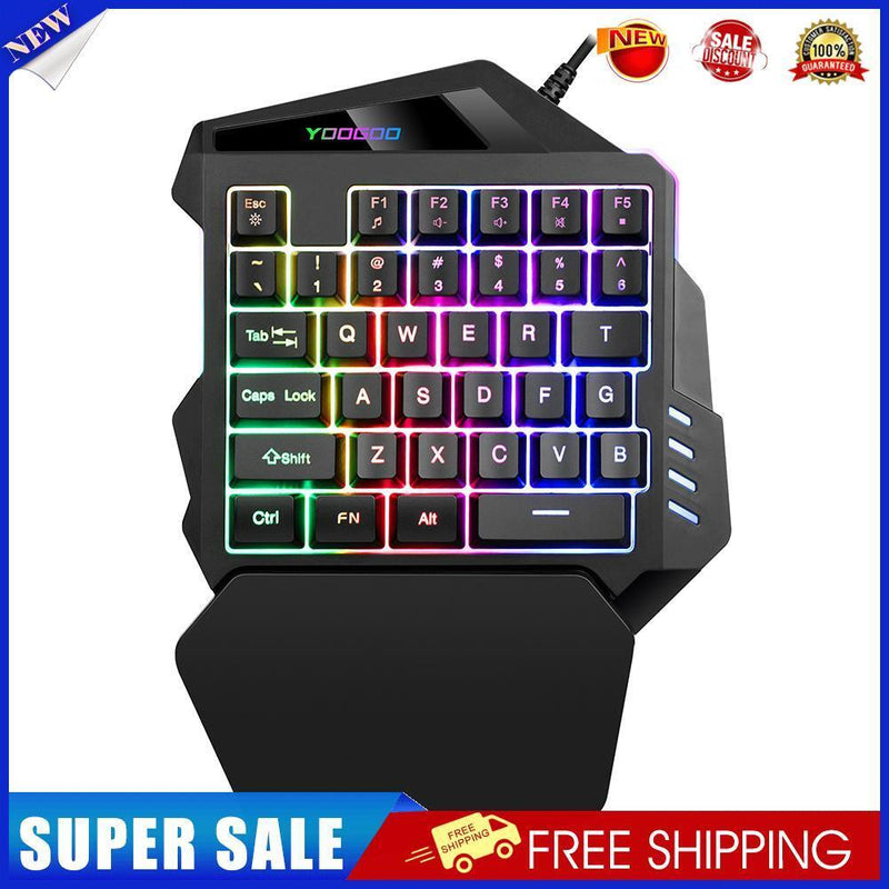 G94 One Handed Gaming Keyboard 35 Keys Wired Membrane Gaming Keypad for PC