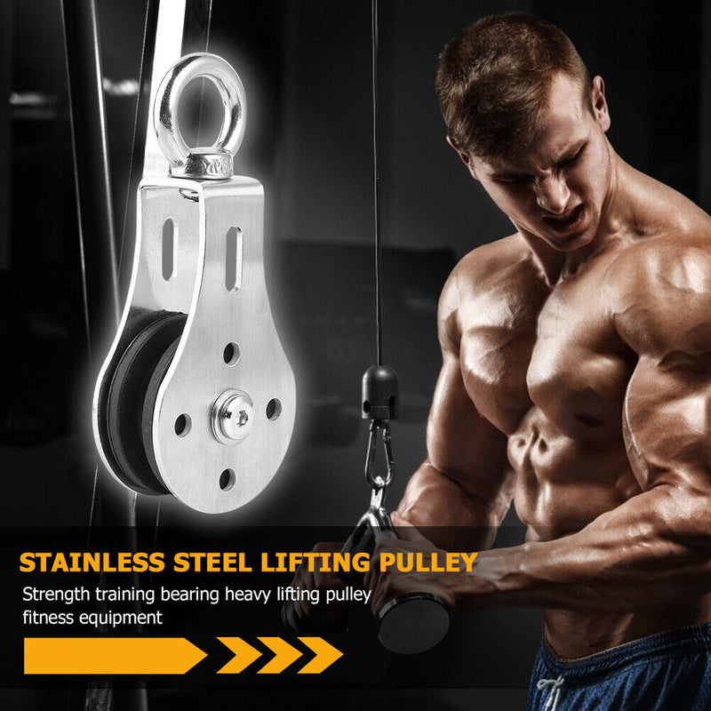 Steel Fitness Pulley Wheel Heavy Lifting Strength Training Gym Equipment Newly