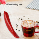 Electrical Latte Art Pen Coffee Carving Cappuccino Pull Flower Decor (Red)