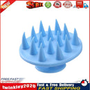 Pointed Tip Silicone Scalp Shampoo Massage Brush Head Acupoint Comb (Blue) Newly