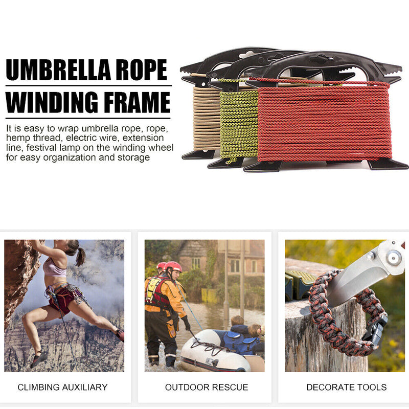 Fishing Line Cable Outdoor Paracord Winder Parachute Lanyard Spool Holder Newly