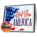 5D DIY Diamond Painting Kits Independence Day Full Round Drill Wall Art Cra