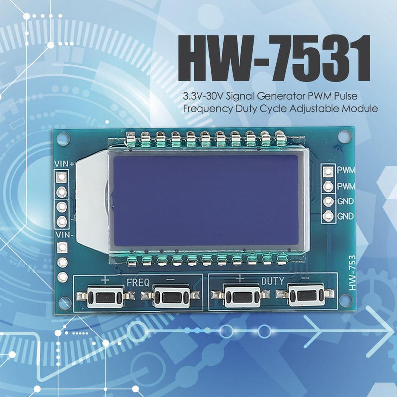 LED Display Adjustable PWM Signal Generator Duty Cycle Pulse Frequency Module