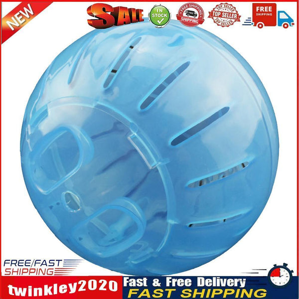 Plastic Mini Jogging Ball Pet Hamster Gerbil Running Ball Play Toys (Blue) Newly