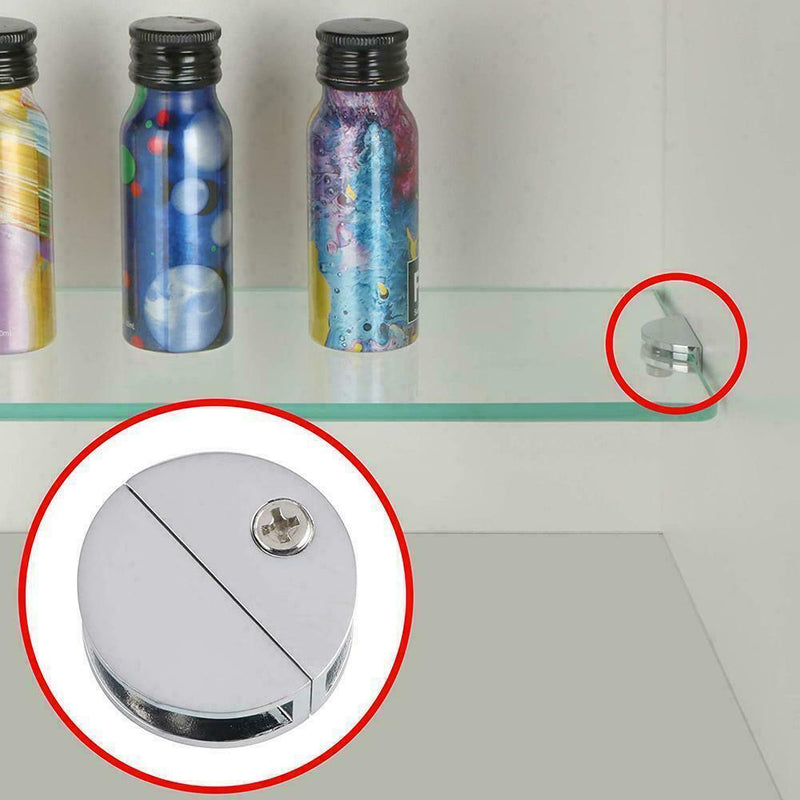 Glass Shelf Bracket Clamp Shelving Balustrade Brackets Alloy Holder Support D4G1