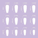 Long False Nails 24 PCS Ballerina Rose Red French Full Cover Manicure Tool E6B4
