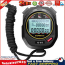 Digital Stopwatch Chronograph Sports Timer Stop Watch (Black/ 10 Tracks) Newly