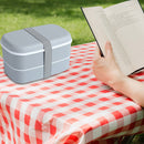 Portable Double Layer Box Kids Picnic Thermal Food Storage Container Supply