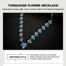 Fashion Turquoise Necklace Retro Boho Flower Beach Statement Choker Jewelry