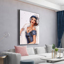 5D Diamond Embroidery Fashion Lady Mosaic Round Diamond Painting for Wall Gif