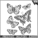 Silicone Butterfly Seal DIY Stamping Scrapbook Paper Cut Album Tool (B)