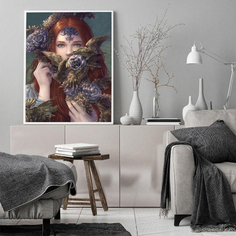 Frameless Oil Paint By Numbers Wall Art Posters Picture Craft Kit Home Gift
