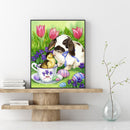 Easter Bunny Oil Paint By Numbers Kits Canvas DIY Wall Art Craft Home Decoration
