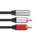 3.5mm Female to 2RCA Male Jack Stereo AUX Audio Cable Y Adapter Cord for Phone
