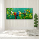 Parrots Oil Paint By Numbers Kits DIY Handpainted on Canvas Wall Animal Picture