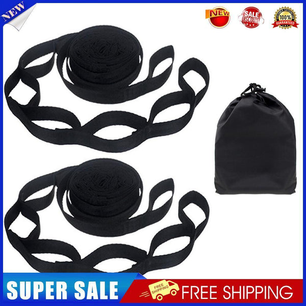 2pcs Reinforced Polyester Hammock Straps Kit Hammocks Hanging Rope (Orange)