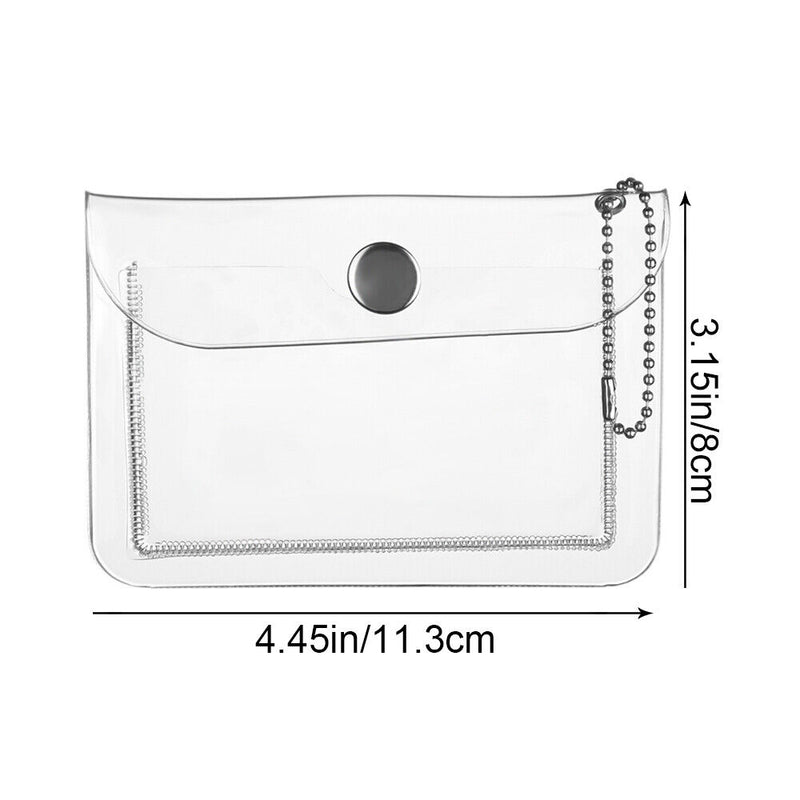 Women Girls Waterproof Bling Transparent Coin Purse Wallet Card Bag Card Pouch