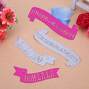 snowvirtuos 2pcs Slogan Cutting Tools Stencils Scrapbook Embossing DIY Craft A