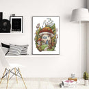 Partial Cross Stitch 14CT Mushroom House Counted Embroidery DIY Cotton Thread
