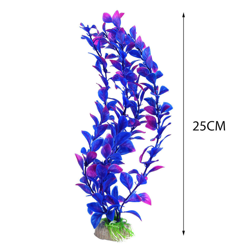 25cm Plastic Artificial Water Plants Fish Tank Bottom Landscape Grass Weed Plant