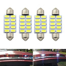 5730 10SMD COB White Dome Lamp C5W Festoon Light Car LED Reading Bulbs For 4Pcs