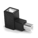 USB 2.0 Type B Male to Female Adapter Right Angled for Printer (Down)