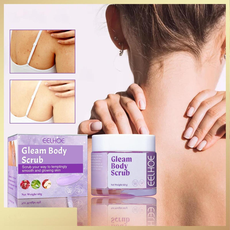 Gleam Body Scrub Gentle Exfoliator Scrubber Skin Care Repair Dry Brightening: