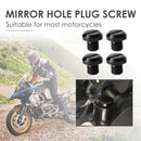 4pcs M10x1.25 CNC Aluminum Motorcycle Mirror Holes Stopper Screw Lock
