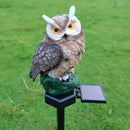 Solar LED Lawn Lights Owl Outdoor Landscape Statue Night Lamp (Dark Brown) Newly