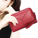 Women PU Leather Multifunction Mini Phone Bag Card Coin Clutch Bag(Red)