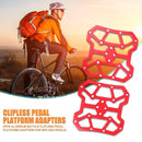 2pcs Bicycle Clipless Pedal Platform Adapters for SPD KEO Pedals (Red) Newly