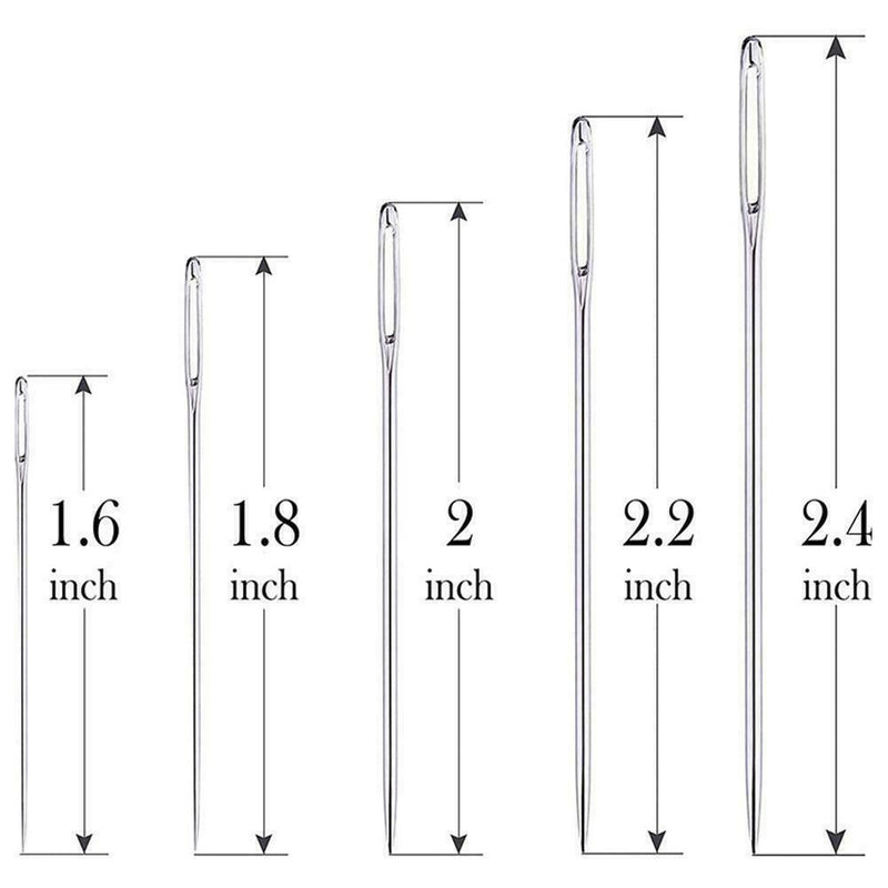25Pcs Big Eye Stitching Needles Leather Yarn Knitting Sewing Needles Tool Y9N8