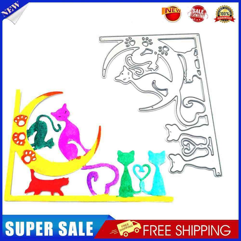 Metal Cutting Dies Stencils for DIY Scrapbooking Photo Album Moon Cat Card