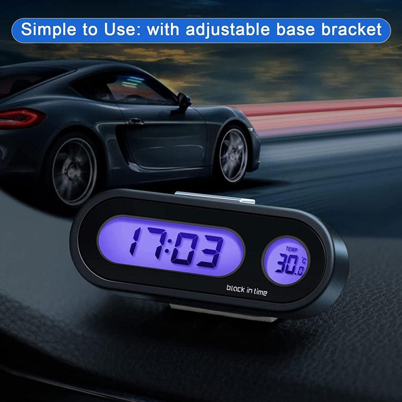 2 In 1 Digital LCD LED Car Electronic Time Clock Thermometer With N, K2N1