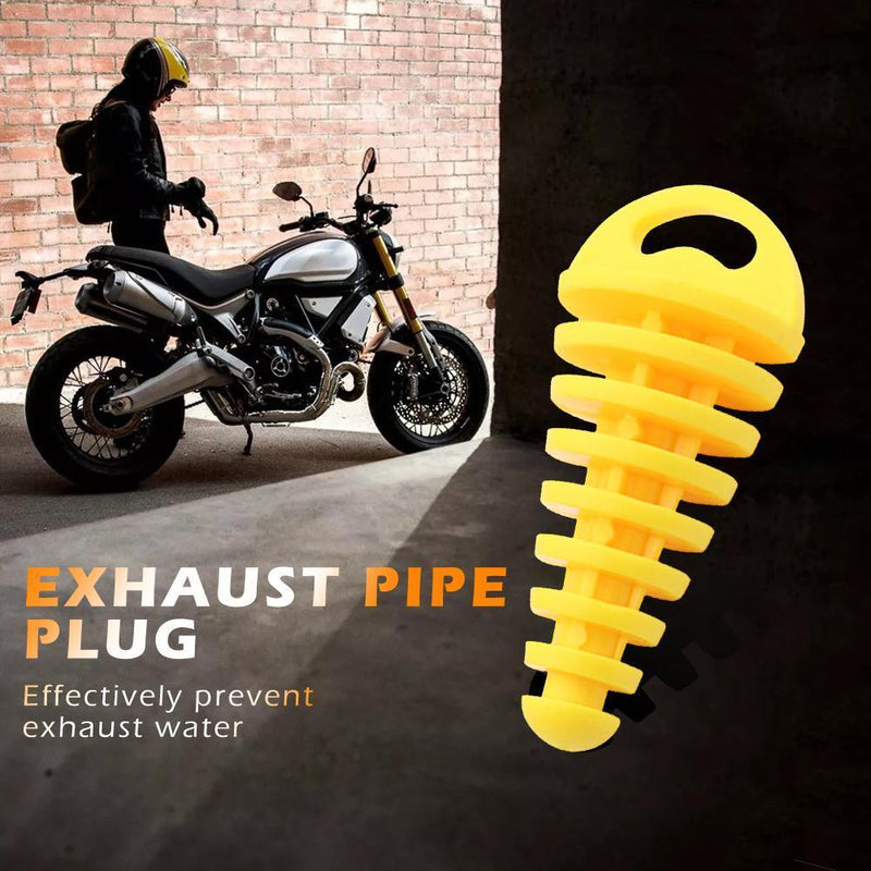 Motorcycle Exhaust Pipe Air-Bleeder Plug Muffler Wash Plug Small (Yellow)