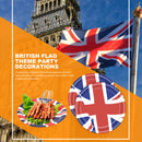 UK British Flag Party Supplies - Britain Union Jack Plates (9 inch 16 Pack)