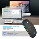HXSJ M103FG 1600DPI Bluetooth-Compatible 5.1+2.4G Wireless Mouse Set (Dual)