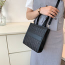 Woven Straw Totes Shoulder Bag Leather Simple Women Lady Totes Handbag Purse